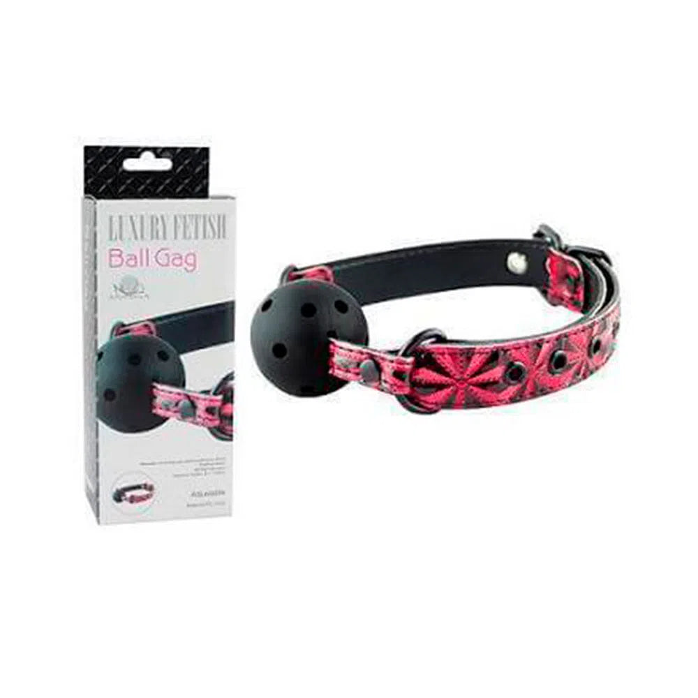 Mordaza Luxury (Ball Gag ) Negra y Roja