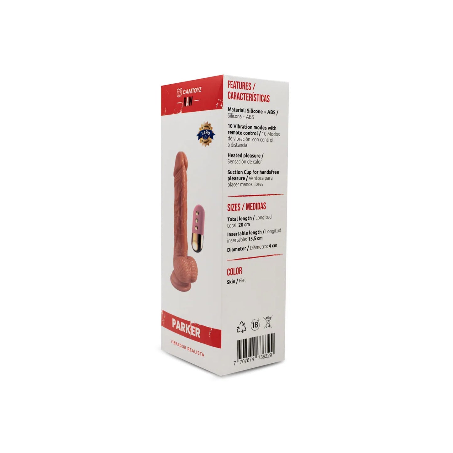 Vibrador Realista Parker Piel CamToyz