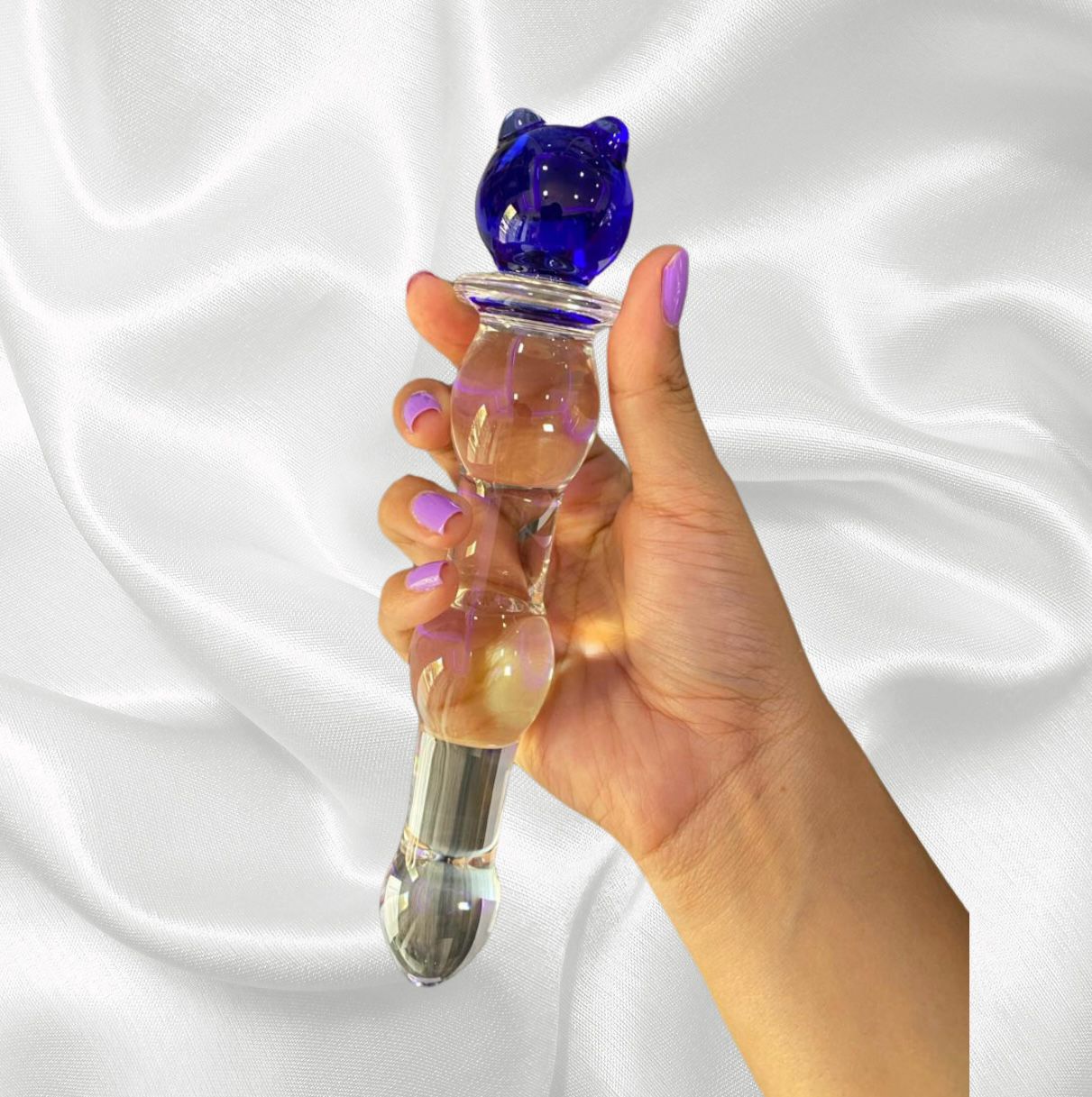 Dildo de Vidrio Blue M (Gato)