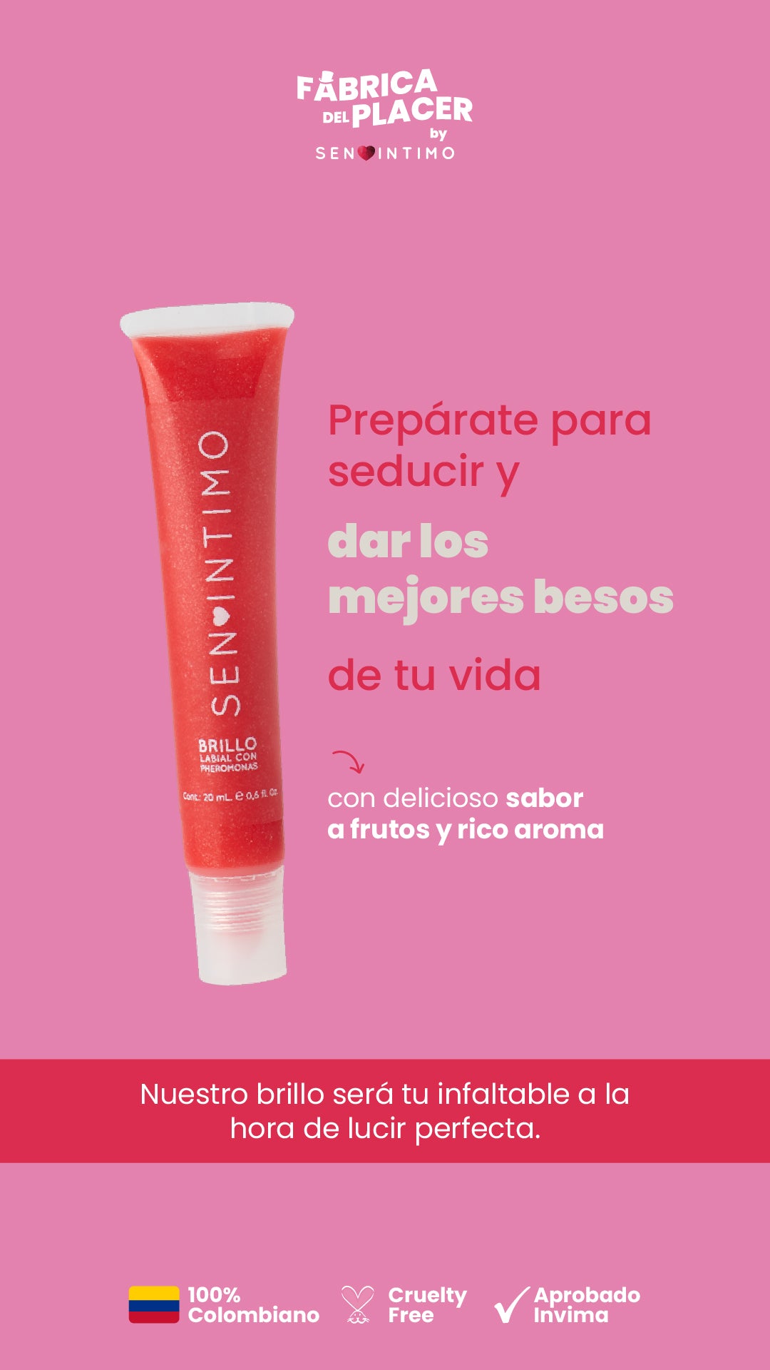 Brillo Labial X 20 Ml Cereza Sen Intimo