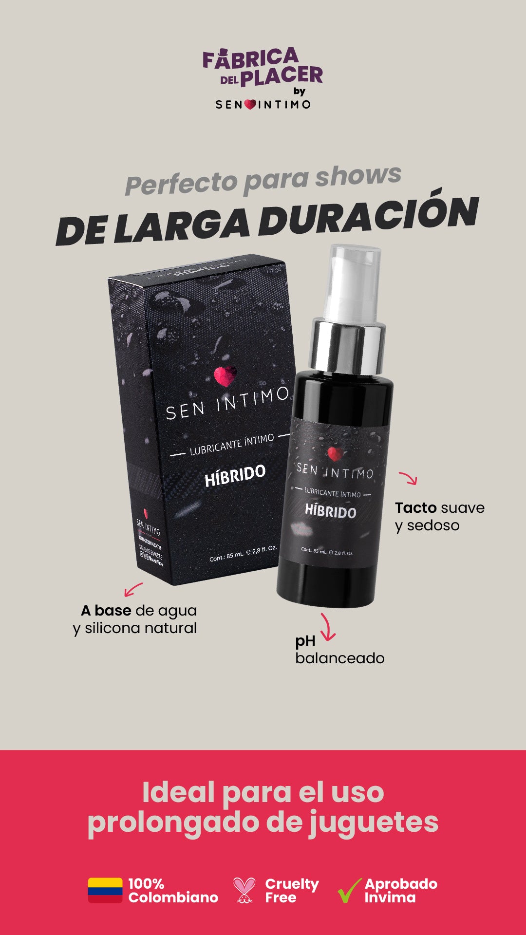 Lubricante Híbrido X 85 Ml Sen Intimo