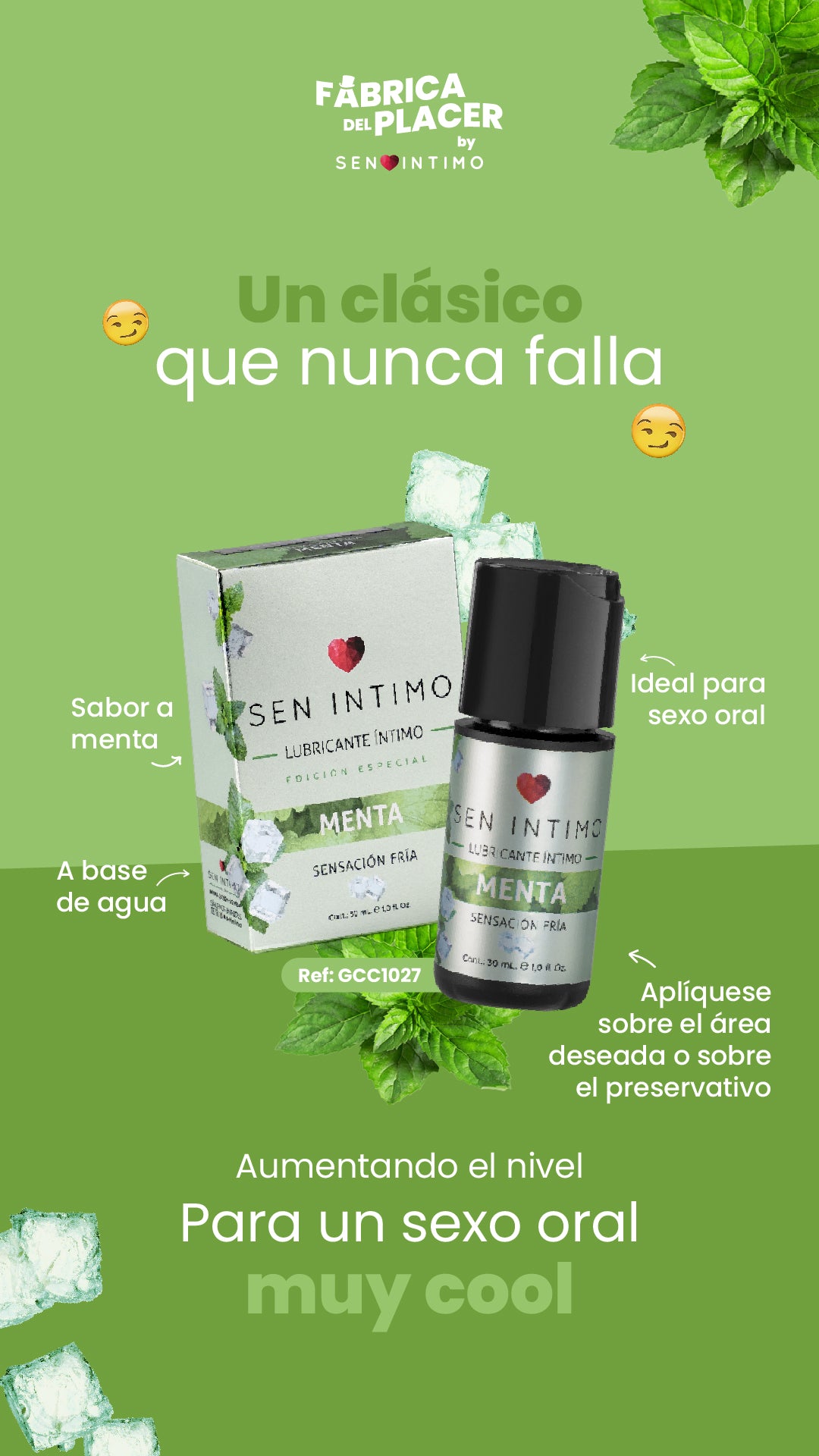 Lubricante Menta X 30 Ml Sen Intimo