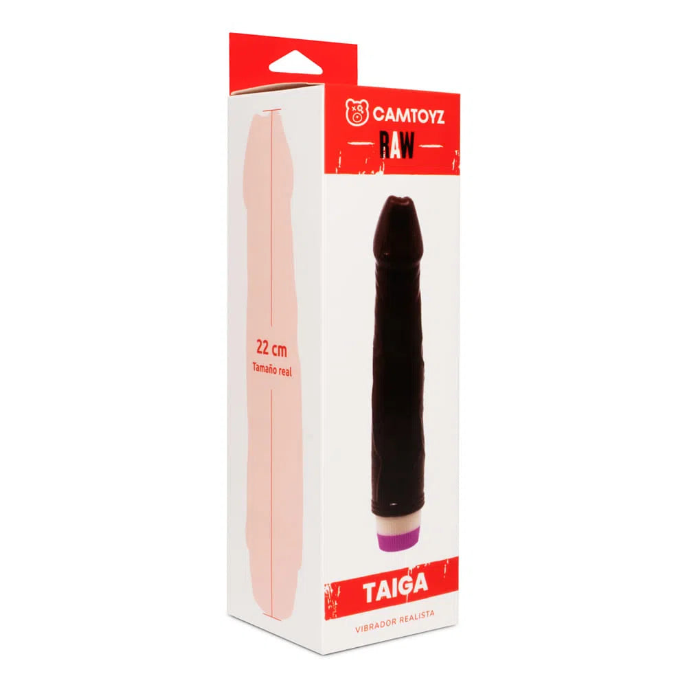 Vibrador Realista Taiga 22 cm Café CamToyz