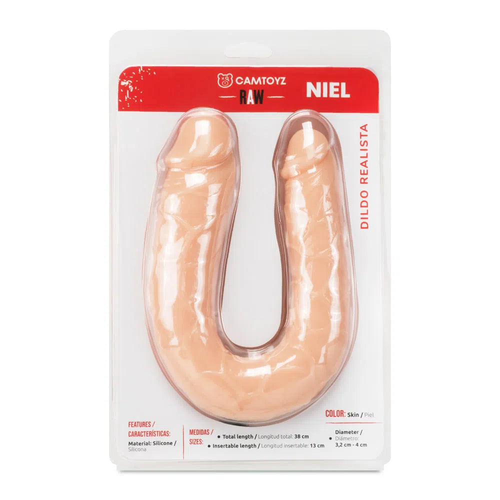 Dildo Doble Niel 35.5 cm Piel CamToyz (OFERTA POR TIEMPO LIMITADO)