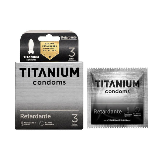 Condones Titanium Retardante x 3 Unidades (OFERTA POR TIEMPO LIMITADO)