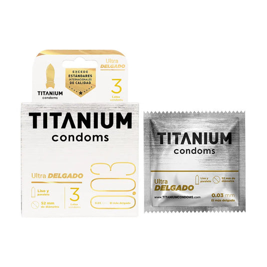 Condones Titanium Ultra Delgado x 3 Unidades (OFERTA POR TIEMPO LIMITADO)